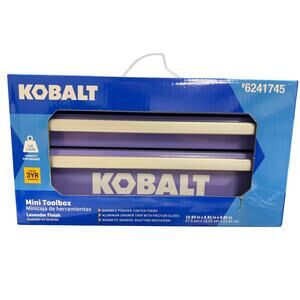 Kobalt Portable Mini Toolbox 2 -Drawer Lavender Steel Tool Box Purple Brand New